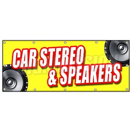 Signmission CAR STEREO & SPEAKERS BANNER SIGN mp3 installation service amplifers B-120 Car Stereo & Speakers